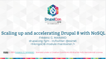 Première diapo performance et scalabilité Drupal 8 avec NoSQL